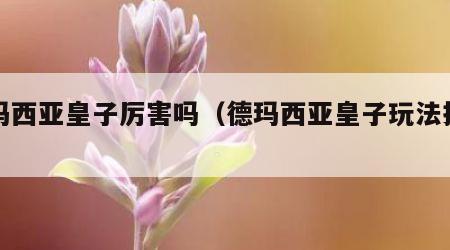 德玛西亚皇子厉害吗（德玛西亚皇子玩法技巧）