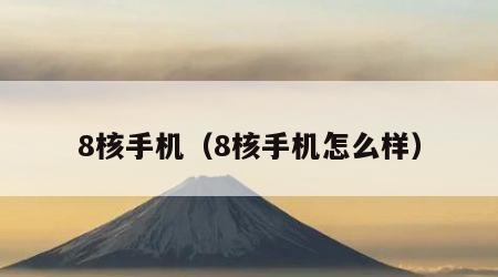 8核手机（8核手机怎么样）