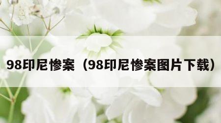 98印尼惨案（98印尼惨案图片下载）