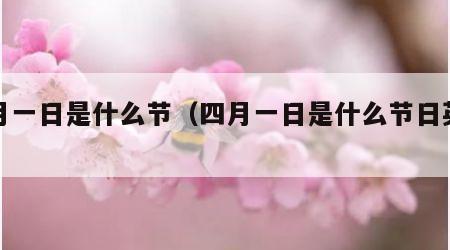 四月一日是什么节（四月一日是什么节日英语）