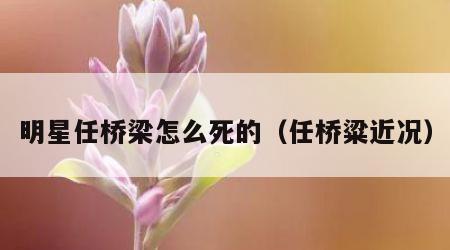 明星任桥梁怎么死的（任桥粱近况）