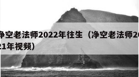 净空老法师2022年往生（净空老法师2021年视频）